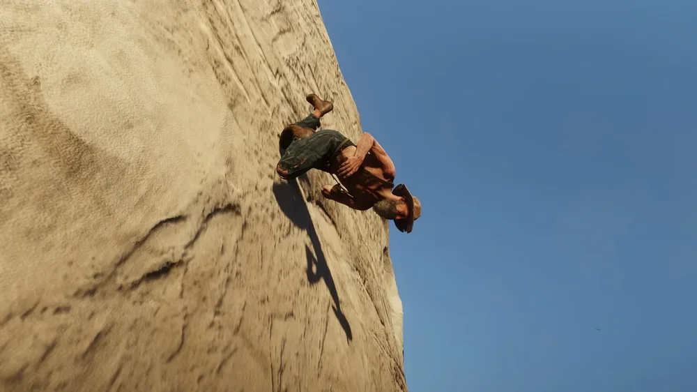 Could contain: outdoor, rock climbing, adventure, climbing, sky, sport, climbing shoe, climbing harness, free climbing, rope, person, ground, mountain, climb, climber